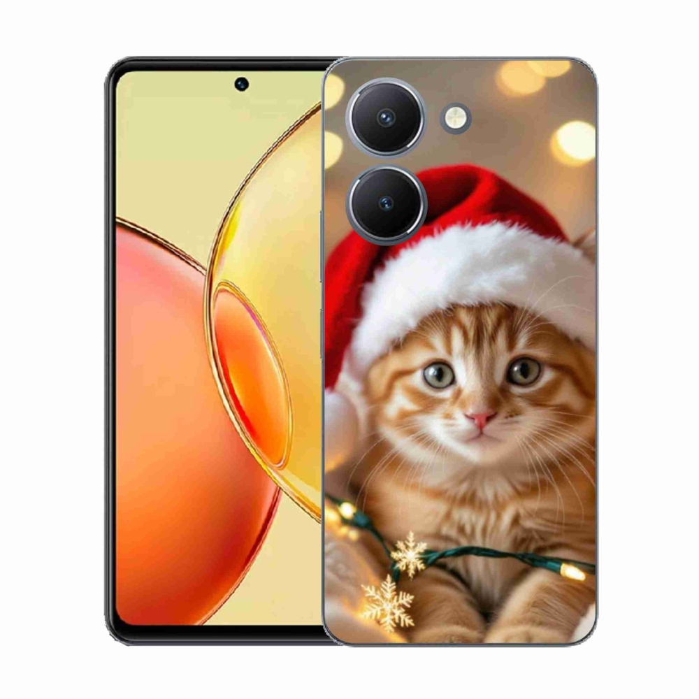 Gelový kryt mmCase na Vivo Y36 - vánoční kotě