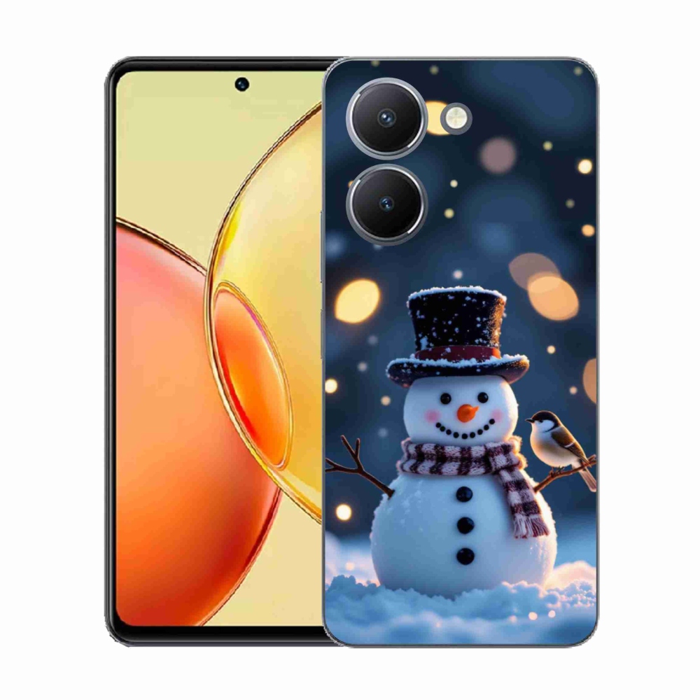 Gelový kryt mmCase na Vivo Y36 - vánoční sněhulák