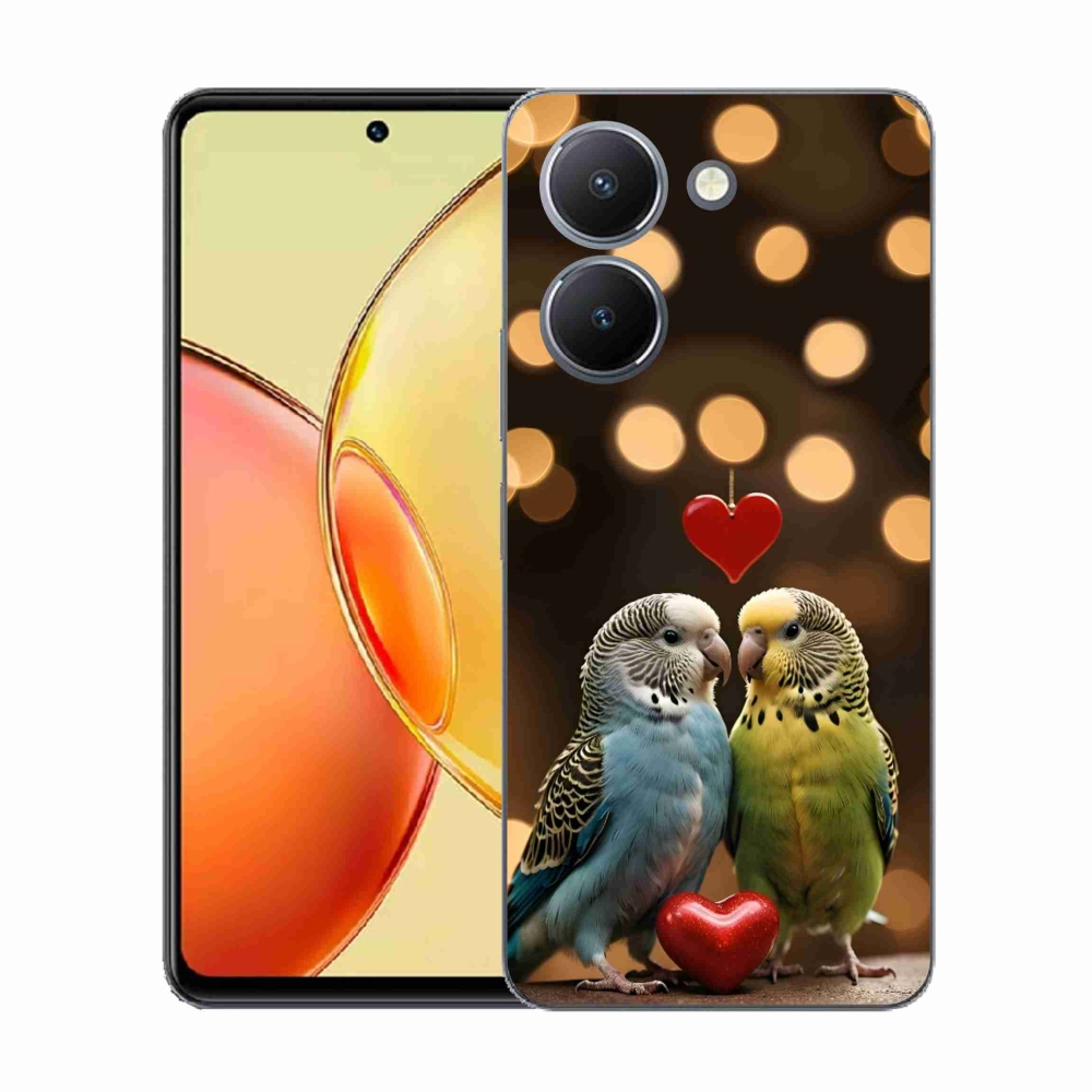 Gelový kryt mmCase na Vivo Y36 - zamilovaní papoušci