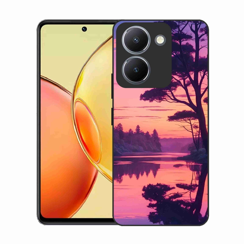 Gelový kryt mmCase na Vivo Y36 - západ slunce nad jezerem
