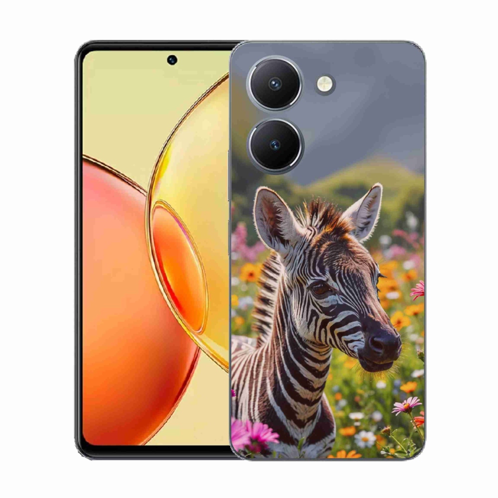 Gelový kryt mmCase na Vivo Y36 - zebra na louce