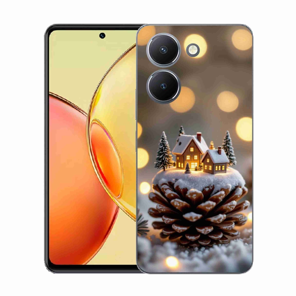 Gelový kryt mmCase na Vivo Y36 - zimní vesnička
