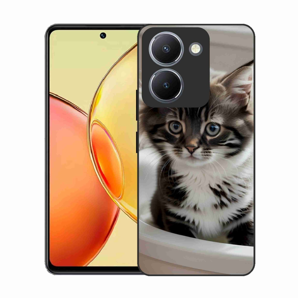 Gelový kryt mmCase na Vivo Y36 - zvědavé kotě