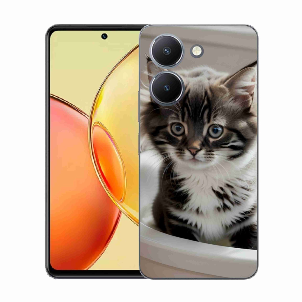 Gelový kryt mmCase na Vivo Y36 - zvědavé kotě
