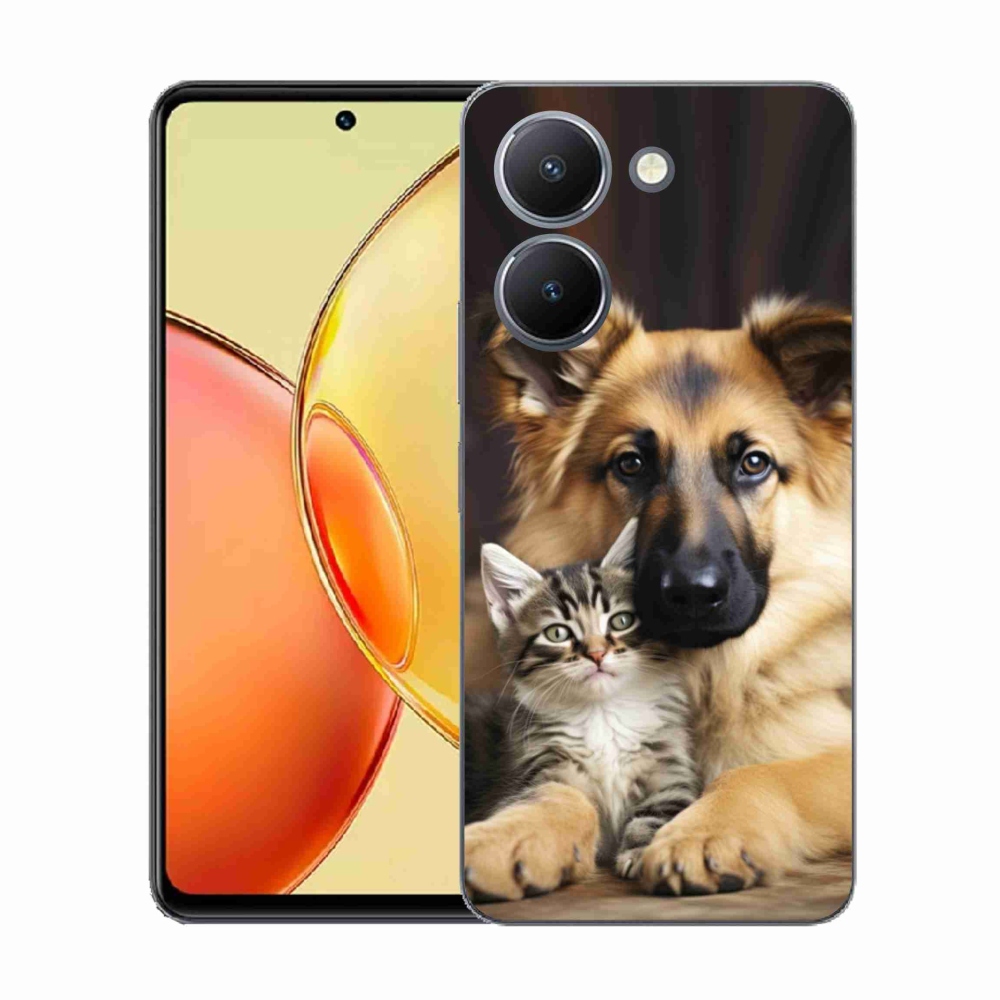 Gelový kryt mmCase na Vivo Y36 - zvířecí přátelství