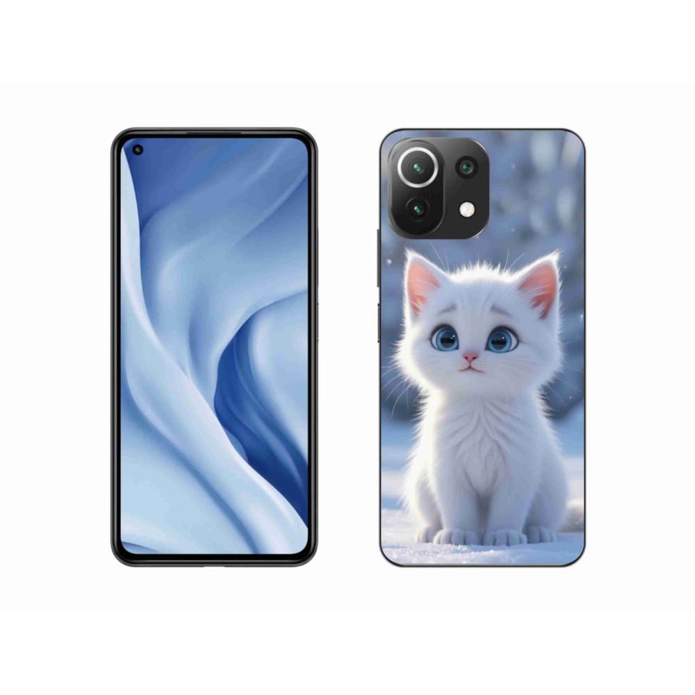 Gelový kryt mmCase na Xiaomi 11 Lite 5G NE - bílé kotě 3