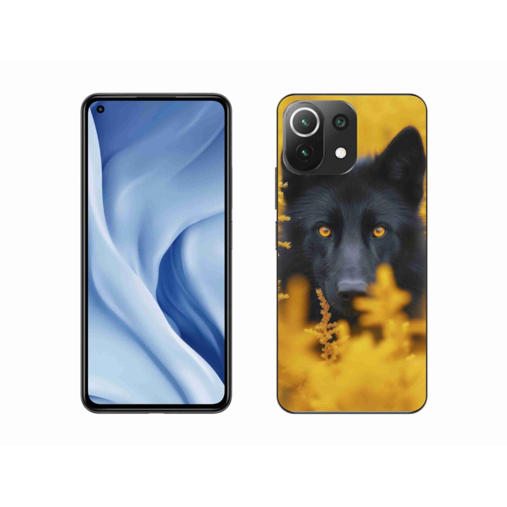 Gelový kryt mmCase na Xiaomi 11 Lite 5G NE - černý vlk 2