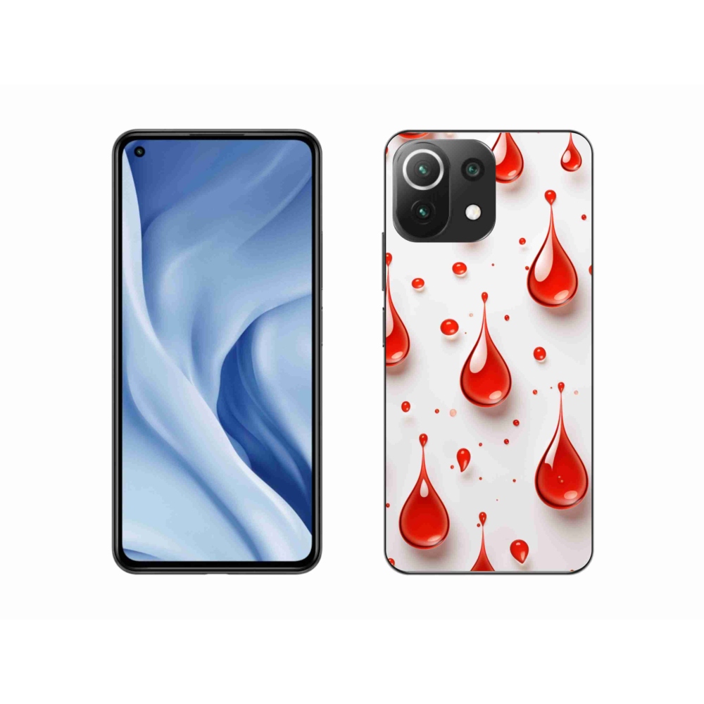 Gelový kryt mmCase na Xiaomi 11 Lite 5G NE - červené kapky