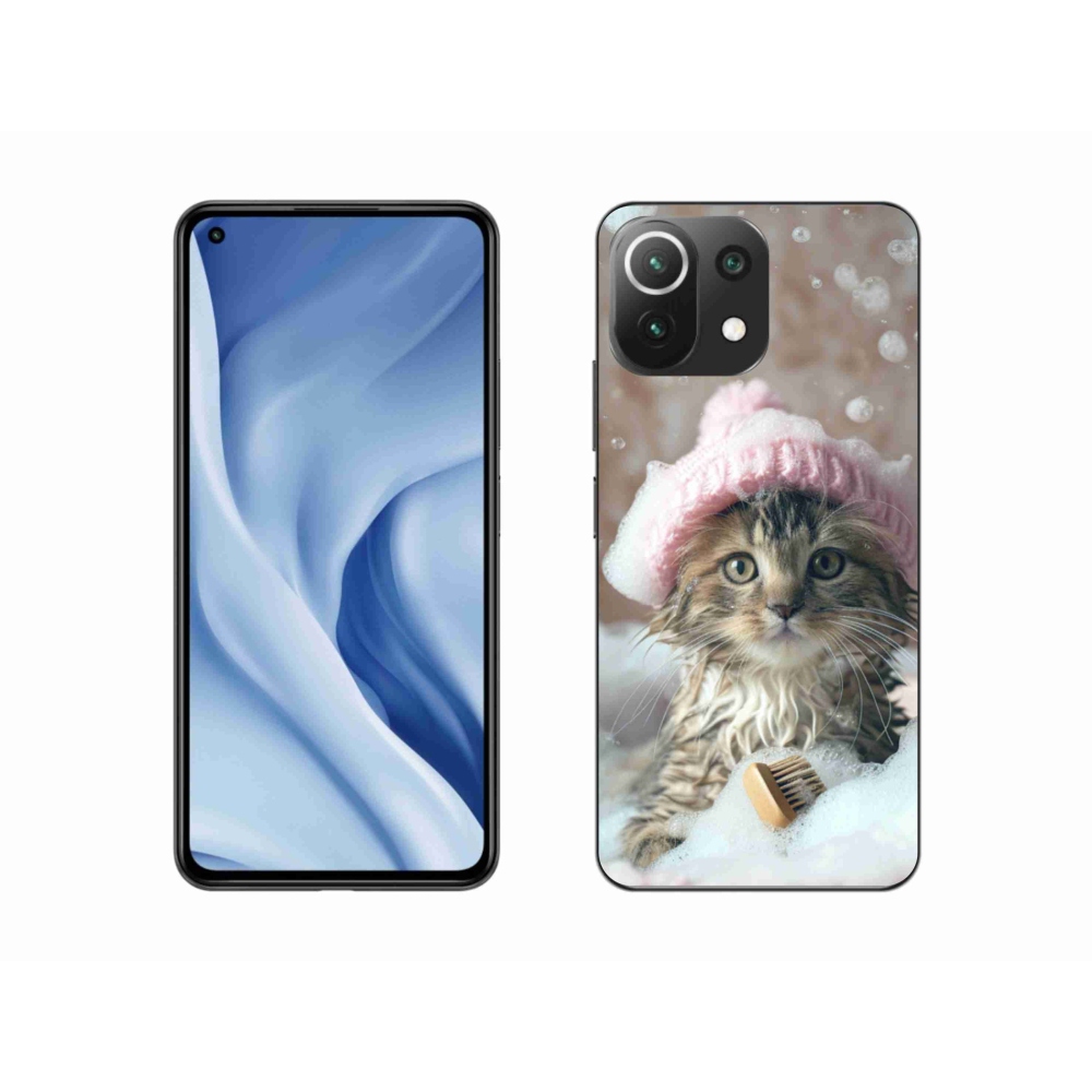 Gelový kryt mmCase na Xiaomi 11 Lite 5G NE - kotě a koupel