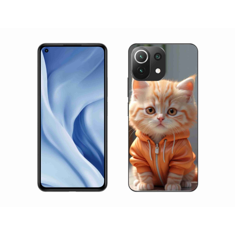 Gelový kryt mmCase na Xiaomi 11 Lite 5G NE - kotě v mikině