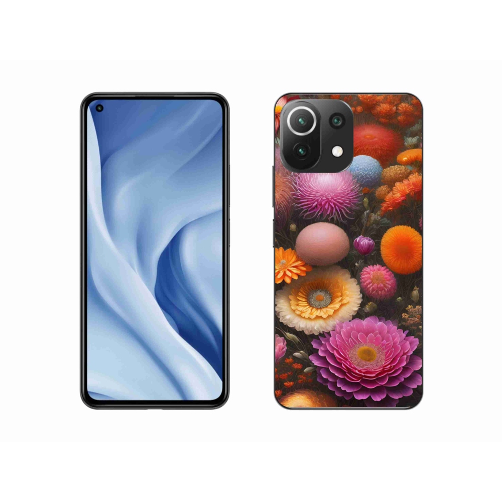 Gelový kryt mmCase na Xiaomi 11 Lite 5G NE - květinová kompozice