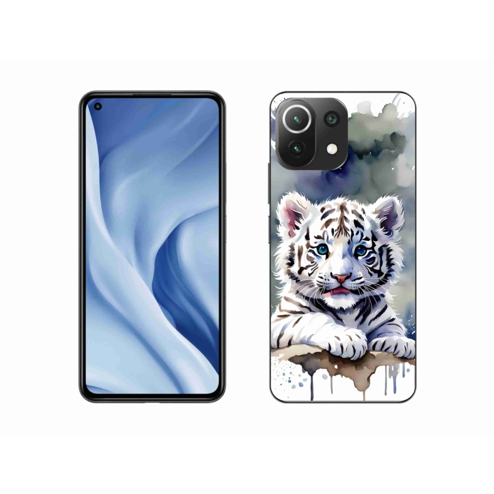 Gelový kryt mmCase na Xiaomi 11 Lite 5G NE - mládě bílého tygra
