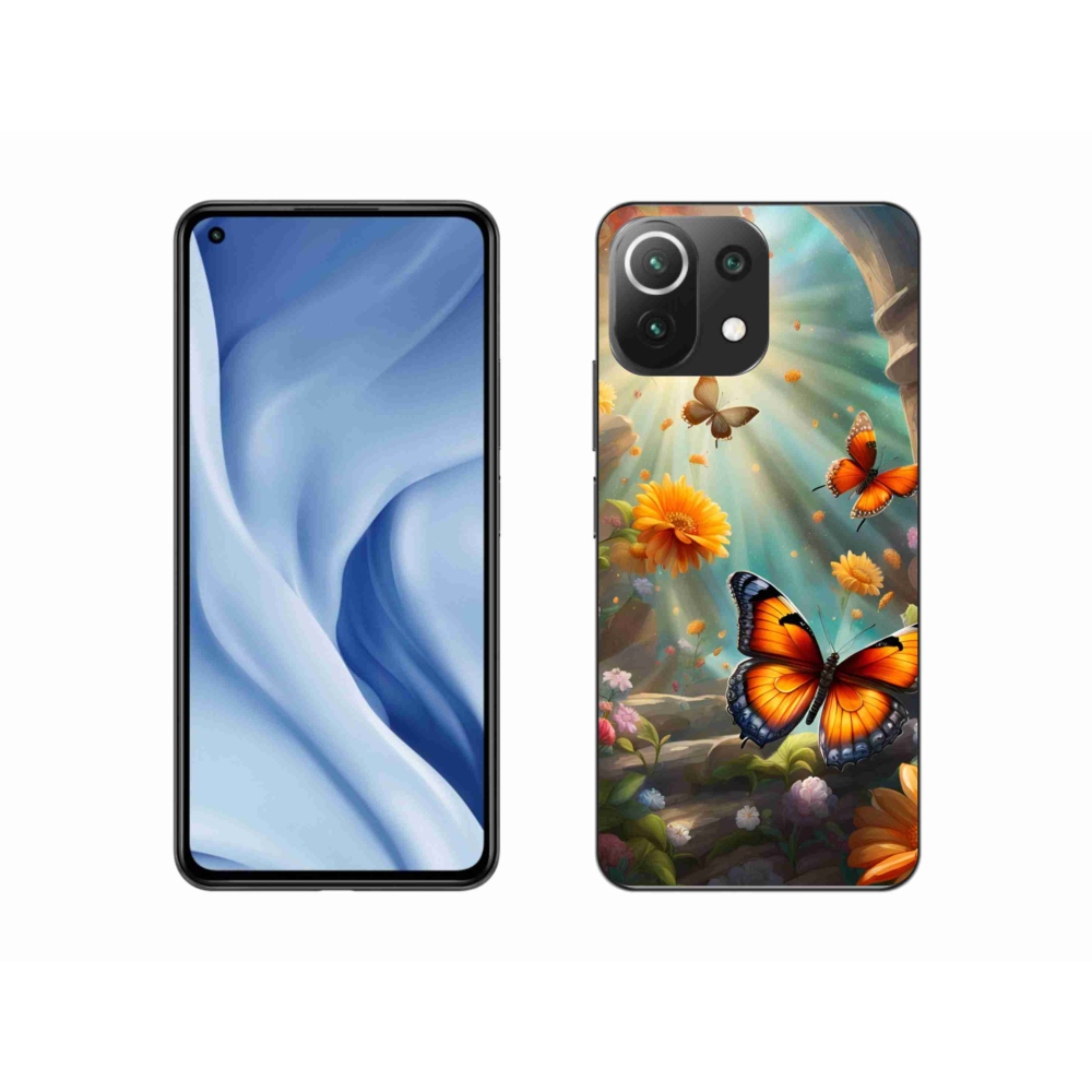 Gelový kryt mmCase na Xiaomi 11 Lite 5G NE - motýlí zahrada 2