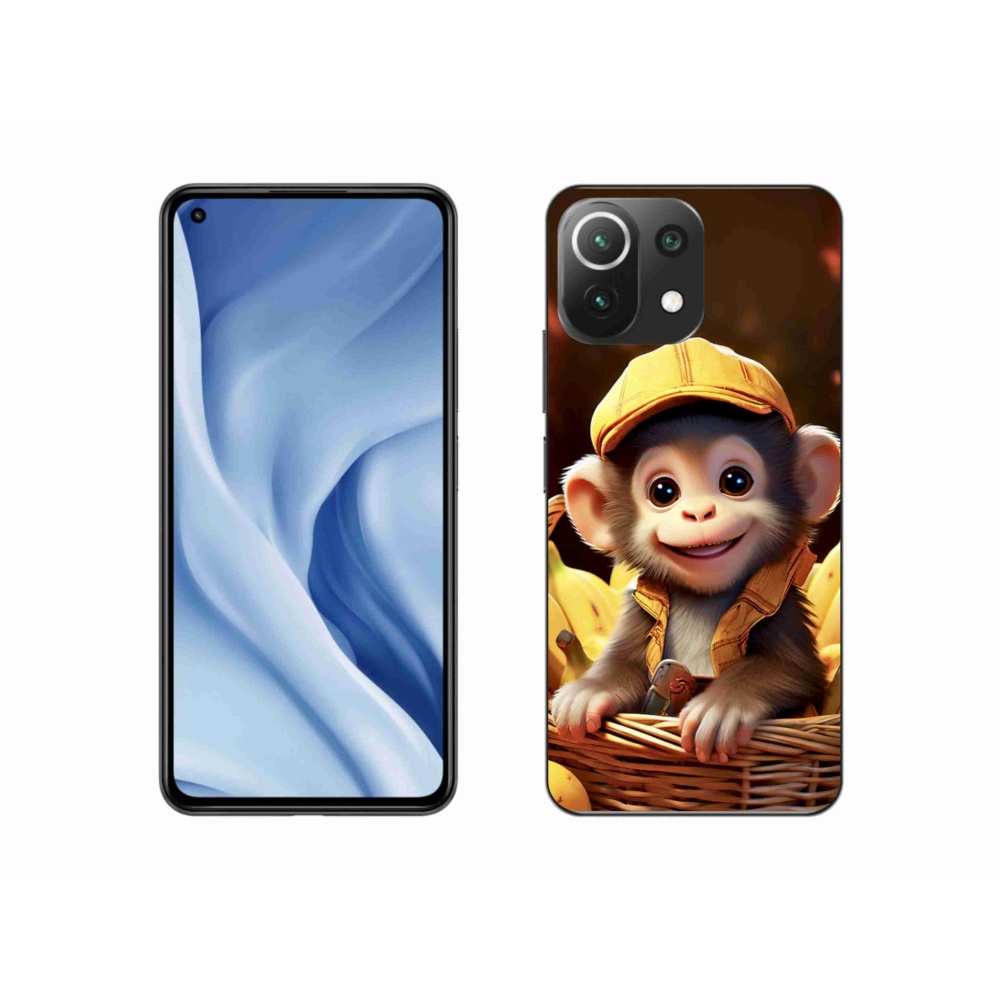 Gelový kryt mmCase na Xiaomi 11 Lite 5G NE - opice v košíku