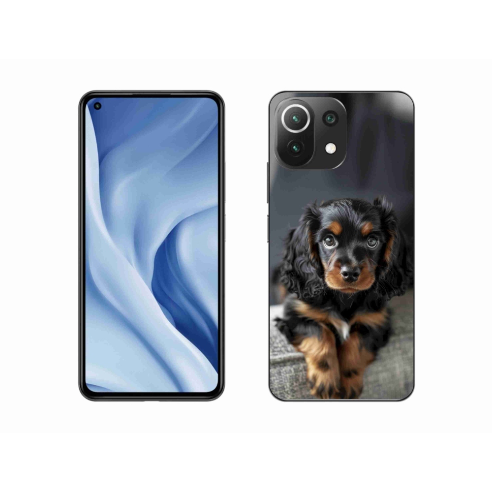 Gelový kryt mmCase na Xiaomi 11 Lite 5G NE - roztomilý dlouhosrstý jezevčík