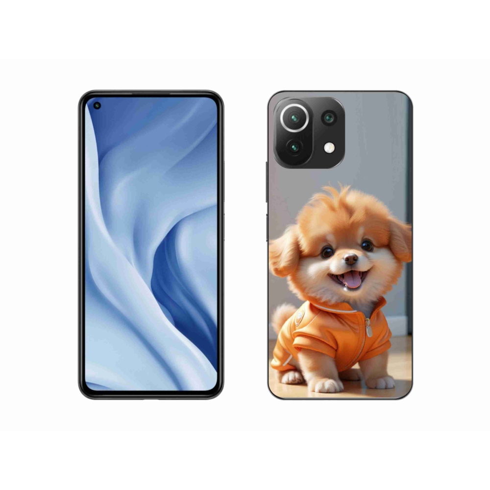 Gelový kryt mmCase na Xiaomi 11 Lite 5G NE - roztomilý pomeranian v mikině