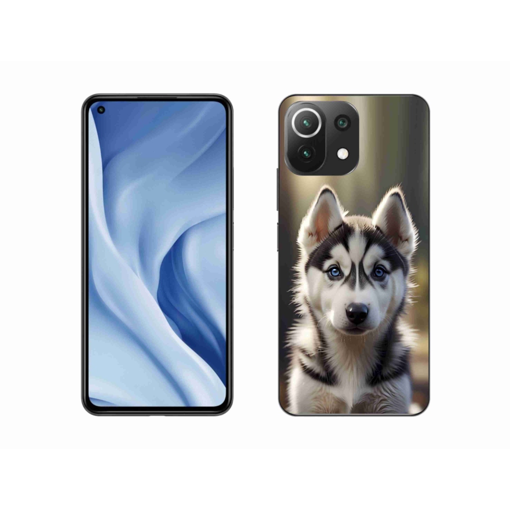 Gelový kryt mmCase na Xiaomi 11 Lite 5G NE - roztomilý sibiřský husky