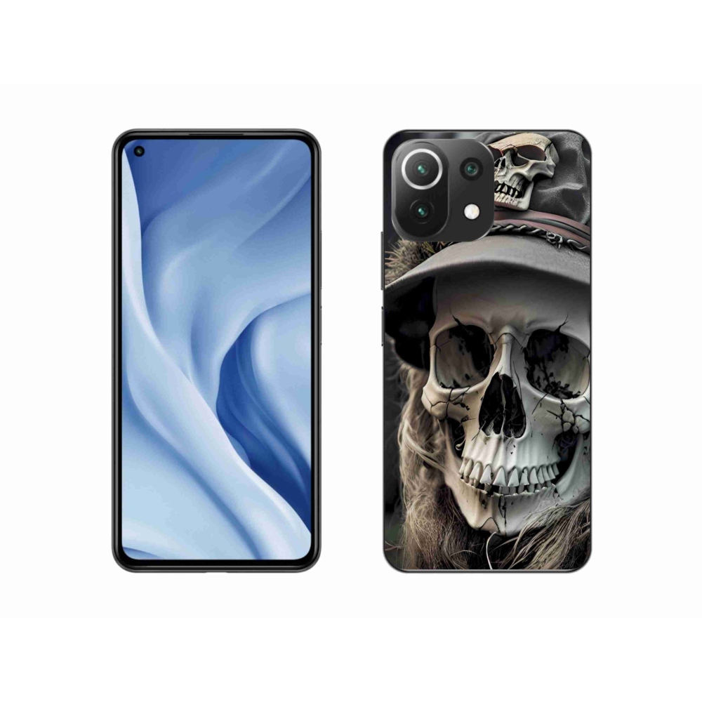 Gelový kryt mmCase na Xiaomi 11 Lite 5G NE - temná lebka