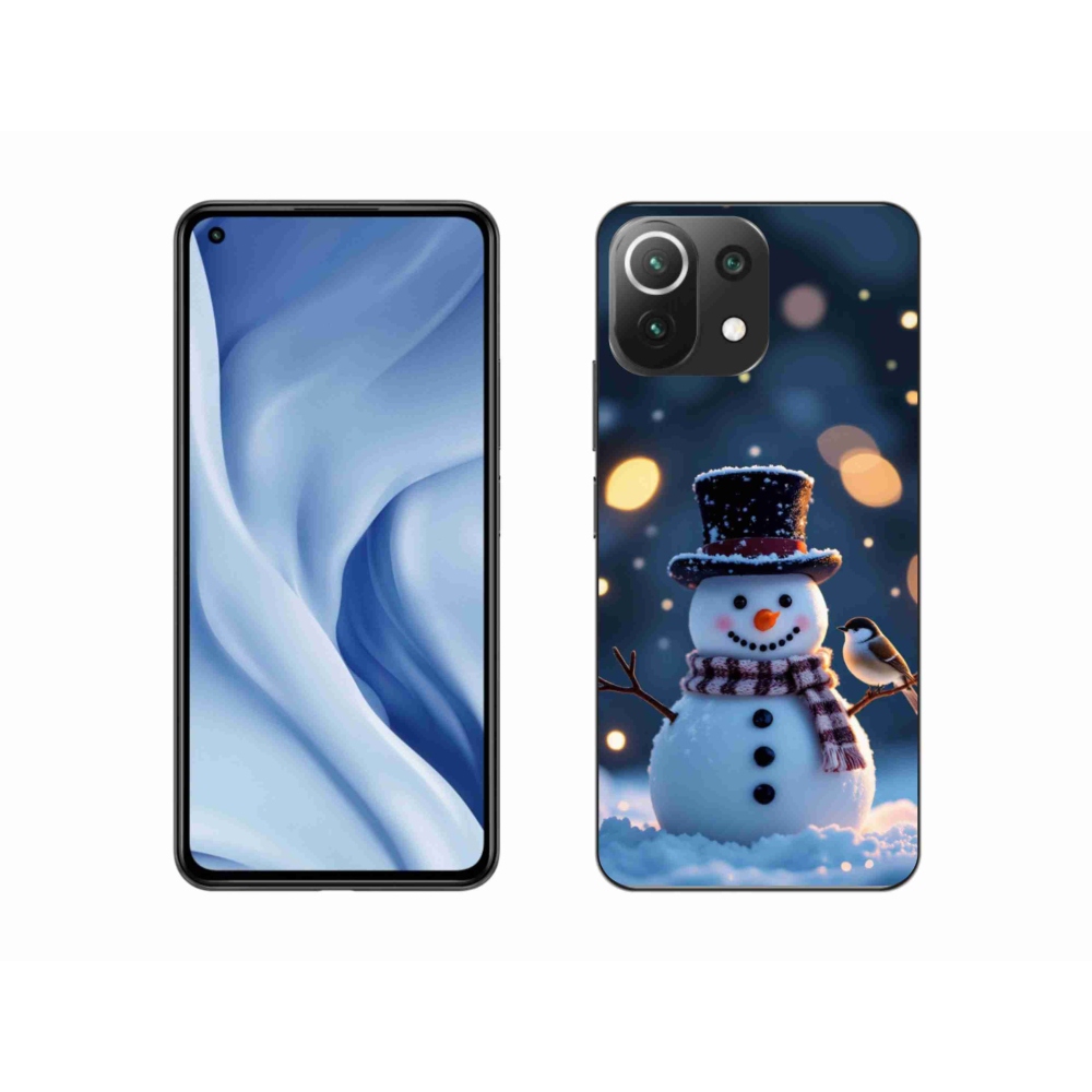 Gelový kryt mmCase na Xiaomi 11 Lite 5G NE - vánoční sněhulák