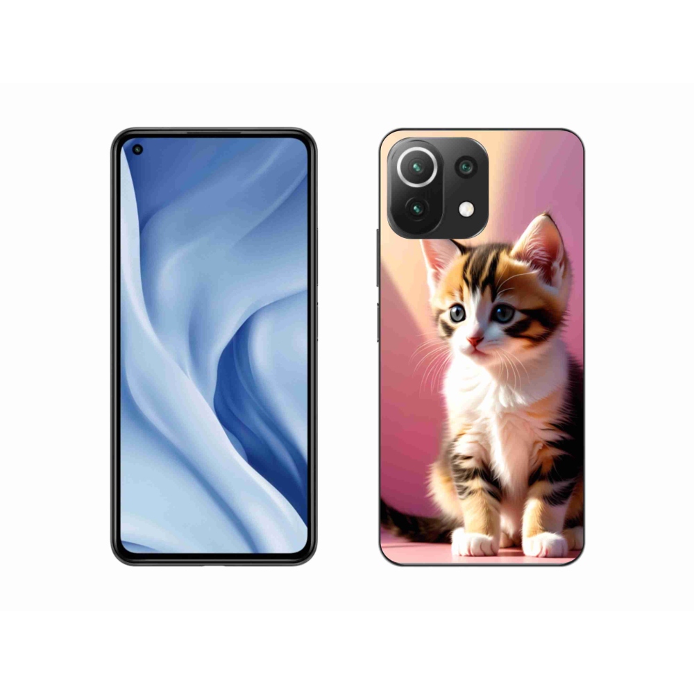 Gelový kryt mmCase na Xiaomi 11 Lite 5G NE - zvědavé kotě 2