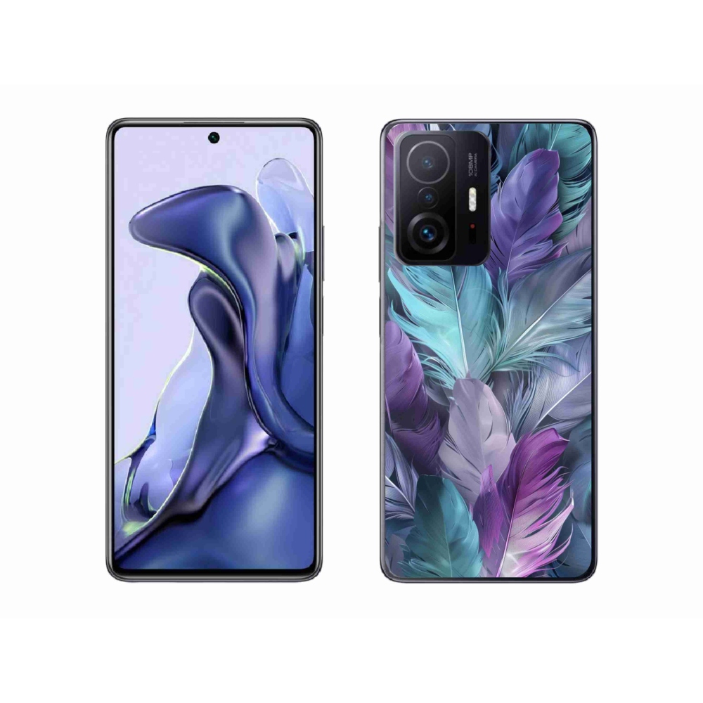 Gelový kryt mmCase na Xiaomi 11T - barevné peří 2