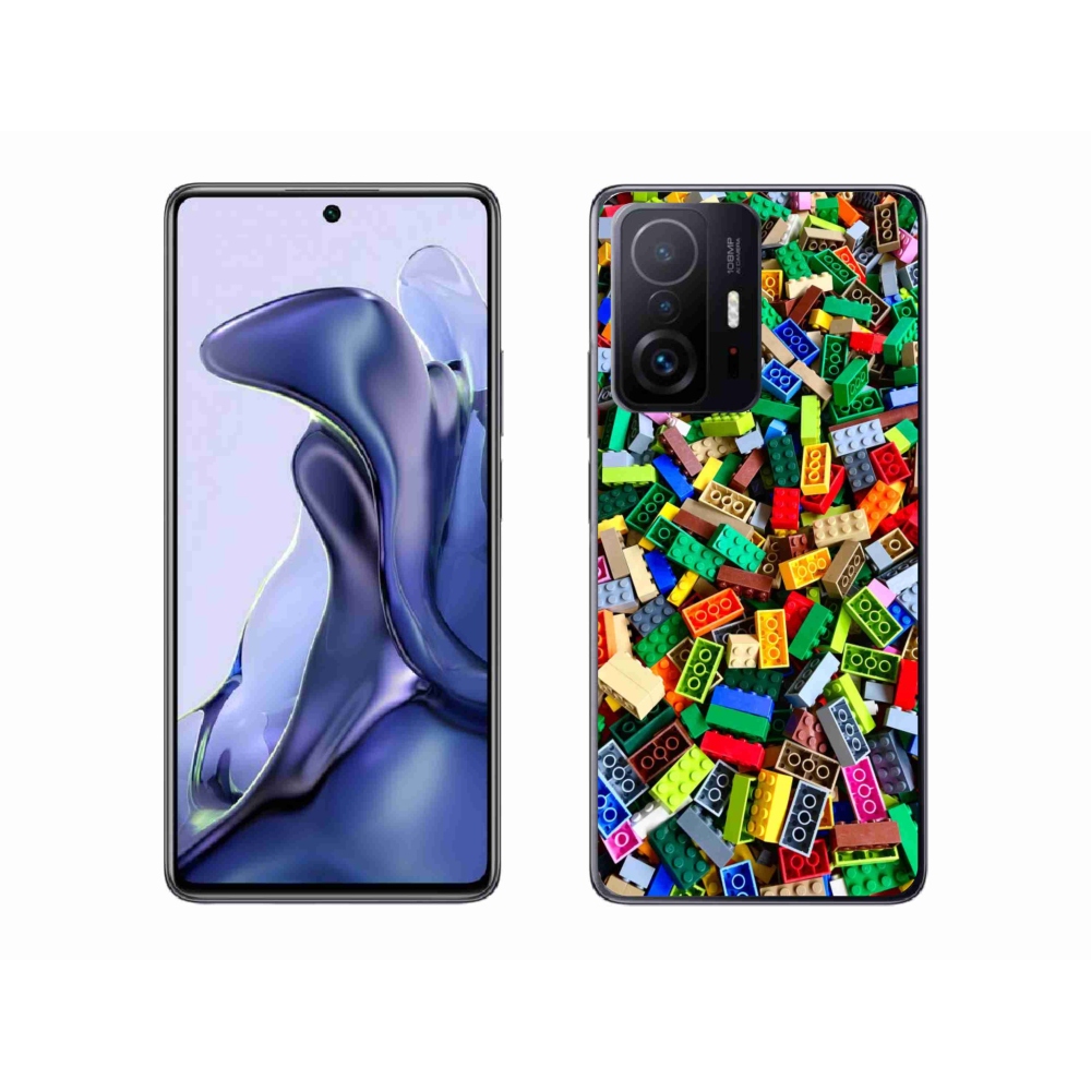 Gelový kryt mmCase na Xiaomi 11T - barevné stavební kostky