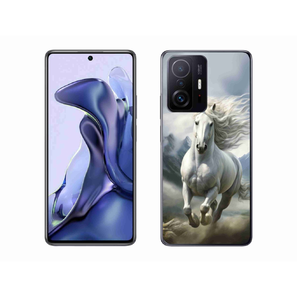 Gelový kryt mmCase na Xiaomi 11T - běžící bílý kůň 3
