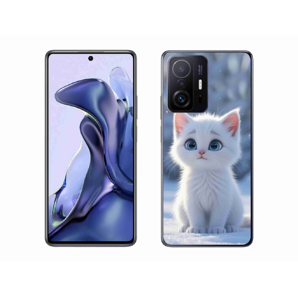 Gelový kryt mmCase na Xiaomi 11T - bílé kotě 3