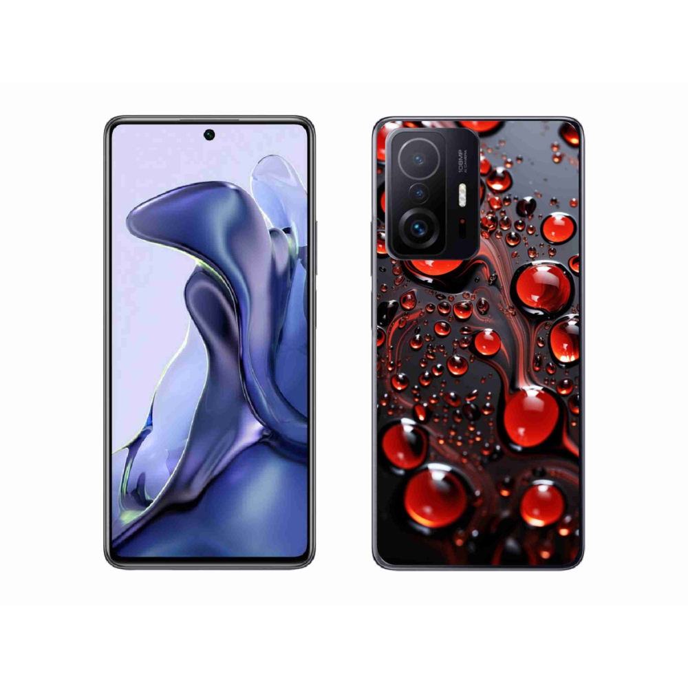 Gelový kryt mmCase na Xiaomi 11T - červené kapky 2