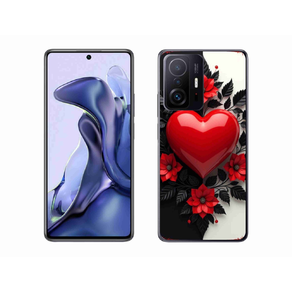 Gelový kryt mmCase na Xiaomi 11T - červené srdce