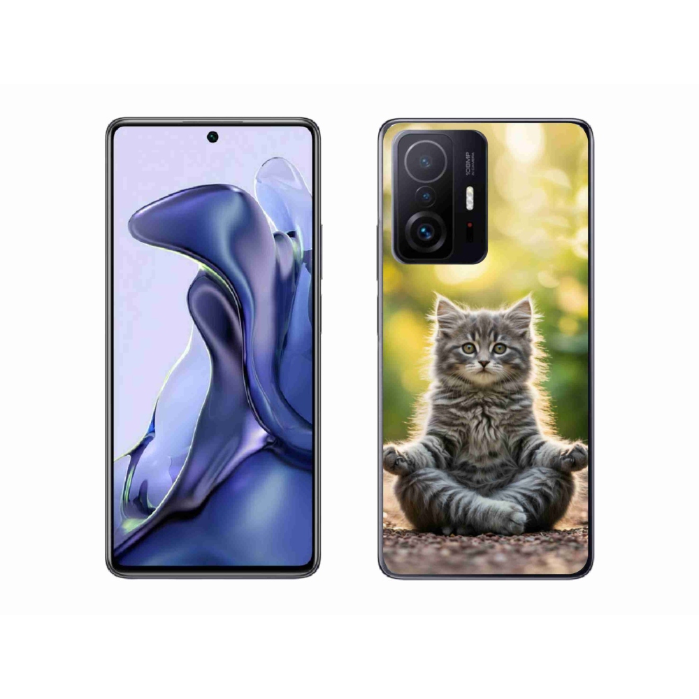 Gelový kryt mmCase na Xiaomi 11T - meditující kotě