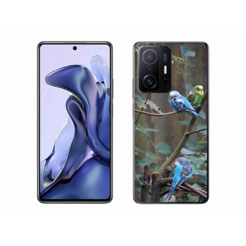 Gelový kryt mmCase na Xiaomi 11T - papoušci na větvi
