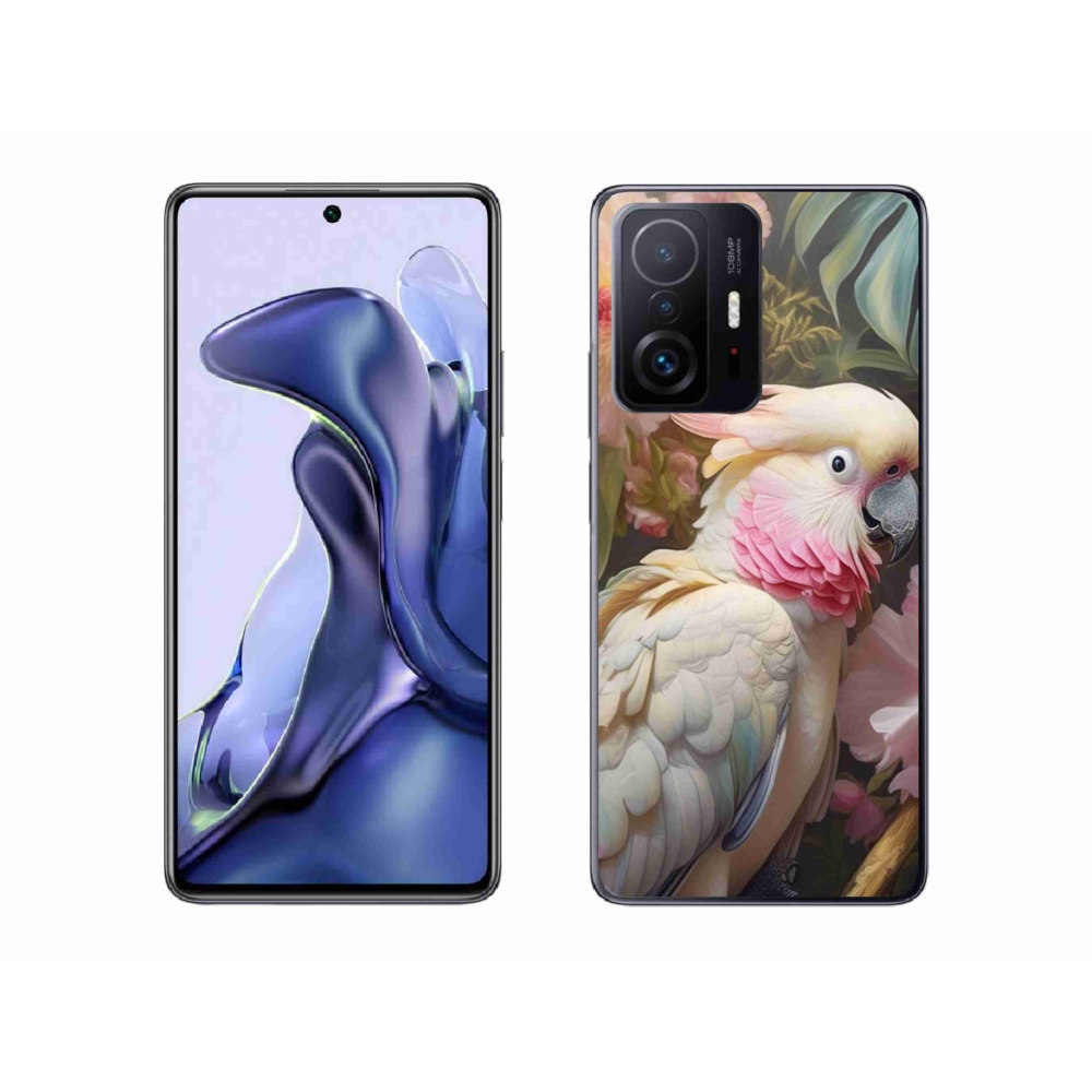 Gelový kryt mmCase na Xiaomi 11T - papoušek kakadu růžový 2