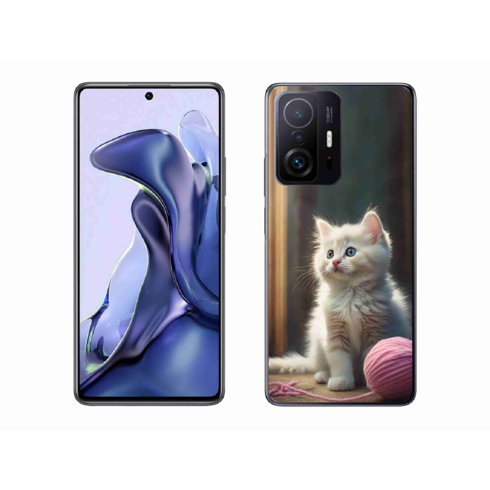 Gelový kryt mmCase na Xiaomi 11T Pro - bílé kotě 2