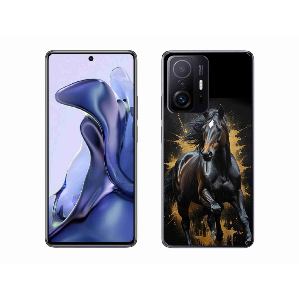 Gelový kryt mmCase na Xiaomi 11T Pro - elegantní černý hřebec