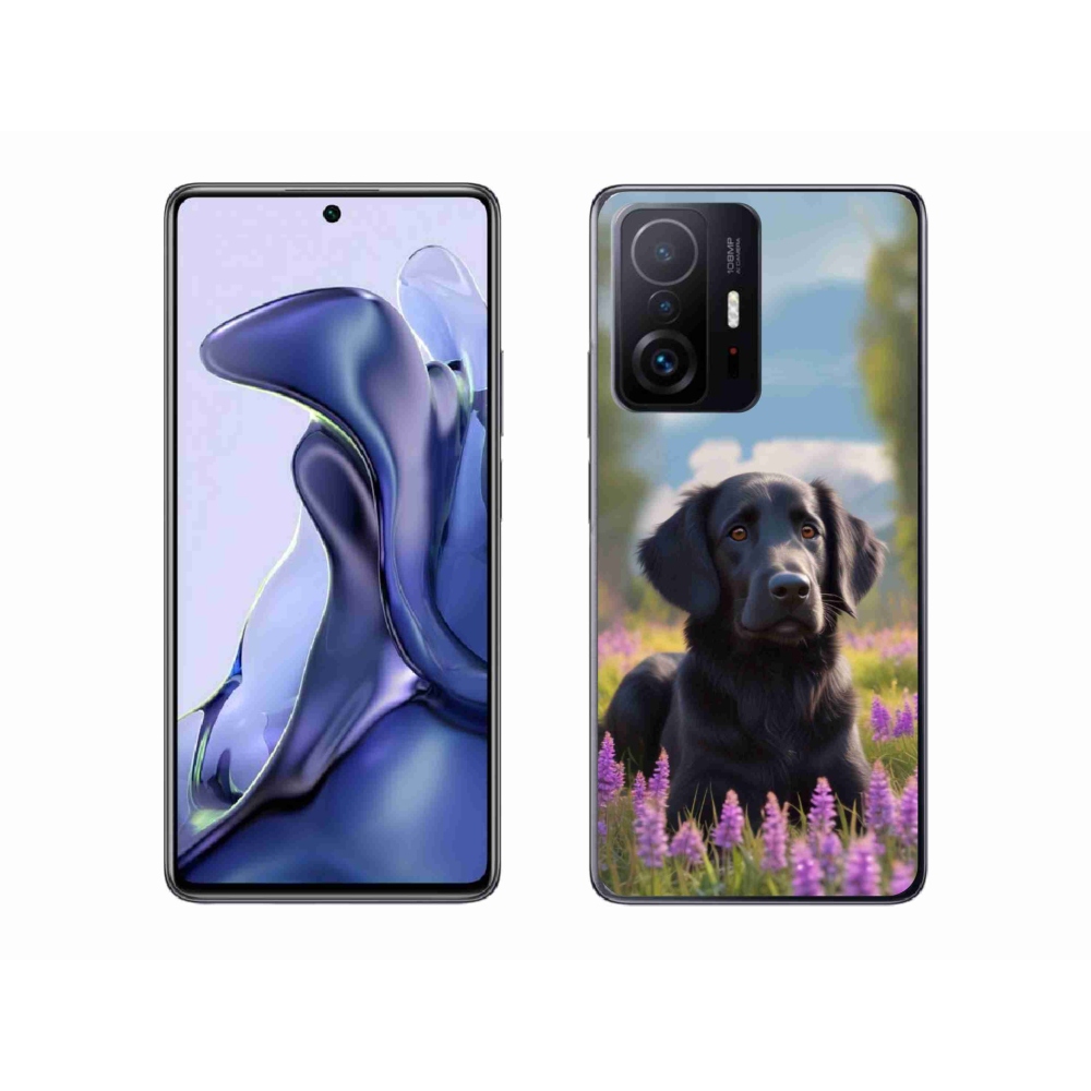 Gelový kryt mmCase na Xiaomi 11T Pro - elegantní černý retrívr