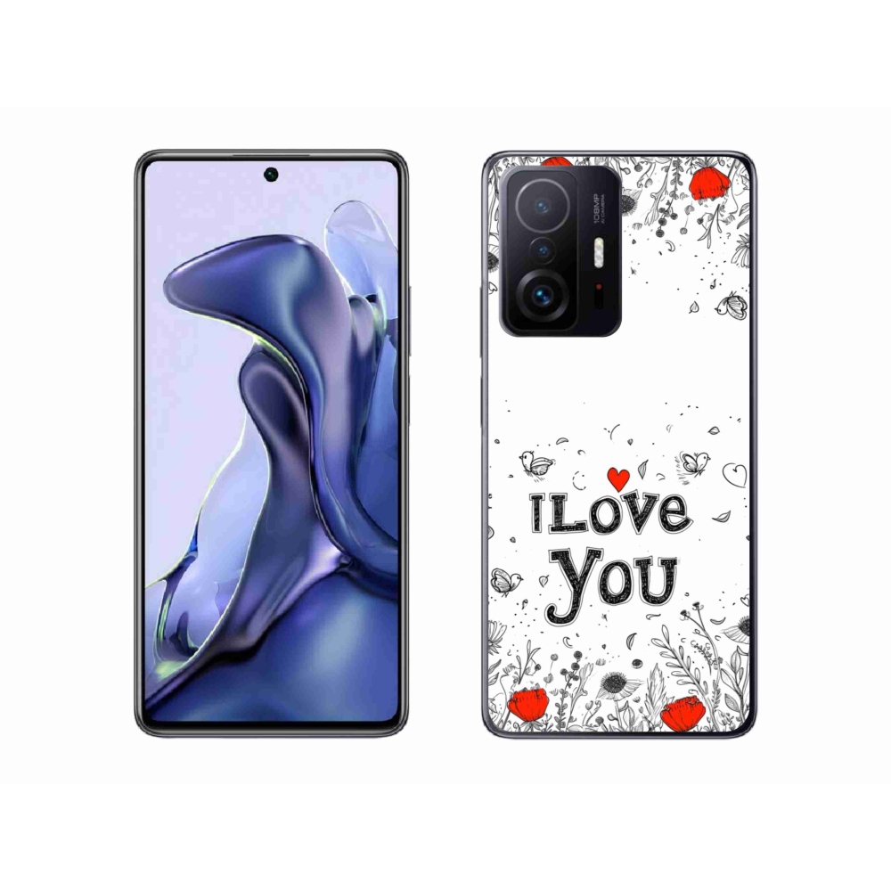 Gelový kryt mmCase na Xiaomi 11T Pro - I love you bílé pozadí