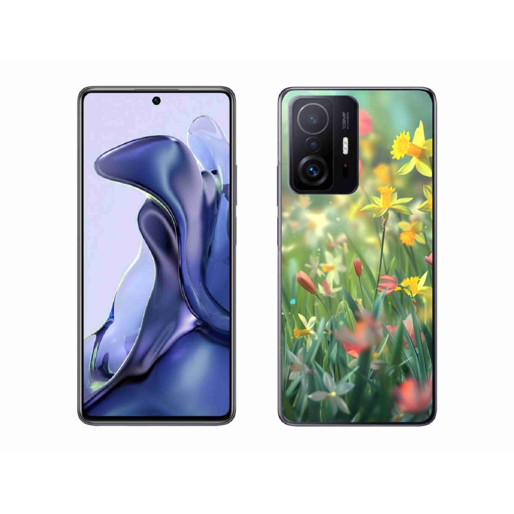 Gelový kryt mmCase na Xiaomi 11T Pro - jarní květy