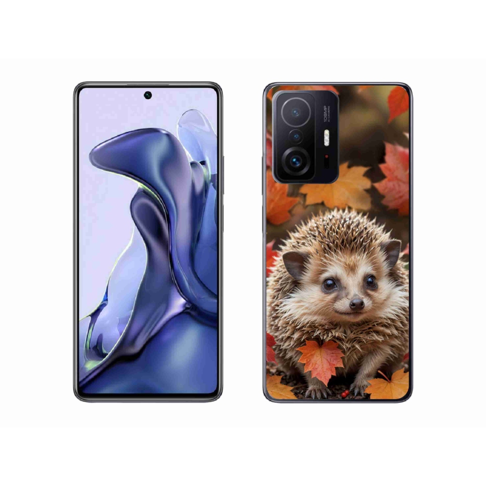 Gelový kryt mmCase na Xiaomi 11T Pro - ježek v listí