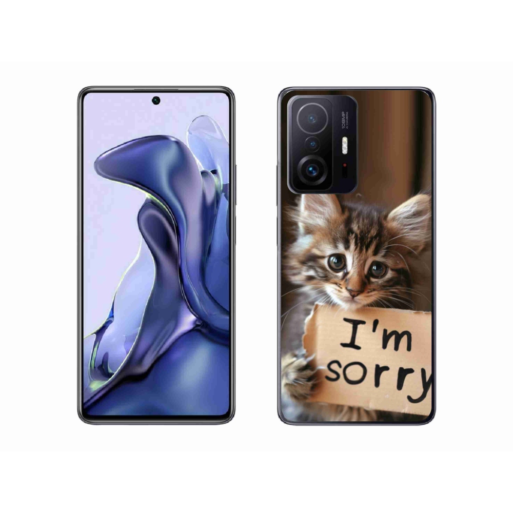 Gelový kryt mmCase na Xiaomi 11T Pro - kočíčí omluva