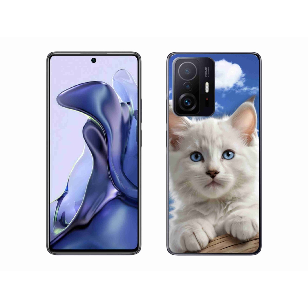 Gelový kryt mmCase na Xiaomi 11T Pro - kotě a oblaka