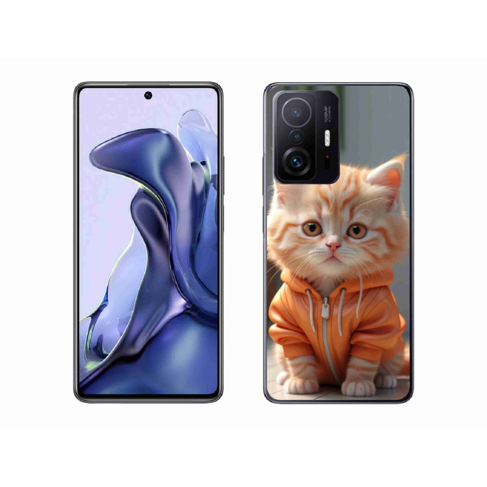 Gelový kryt mmCase na Xiaomi 11T Pro - kotě v mikině