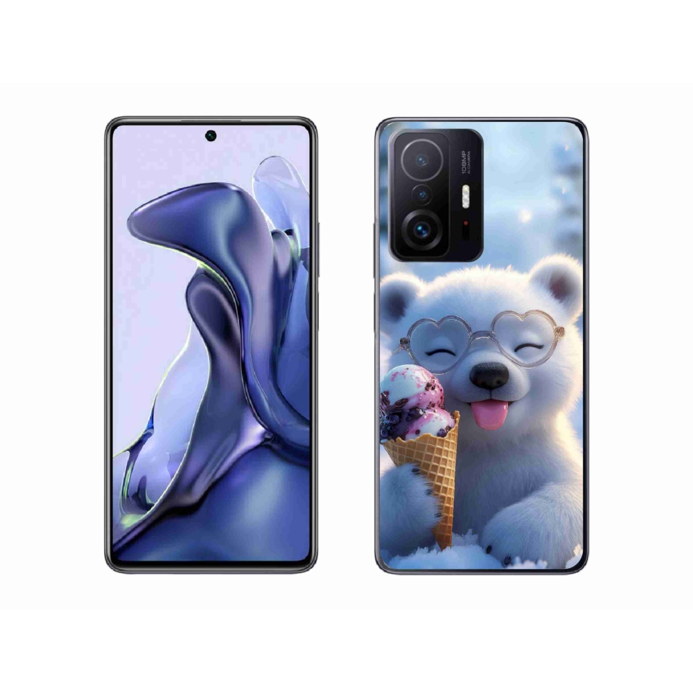 Gelový kryt mmCase na Xiaomi 11T Pro - medvídek se zmrzlinou