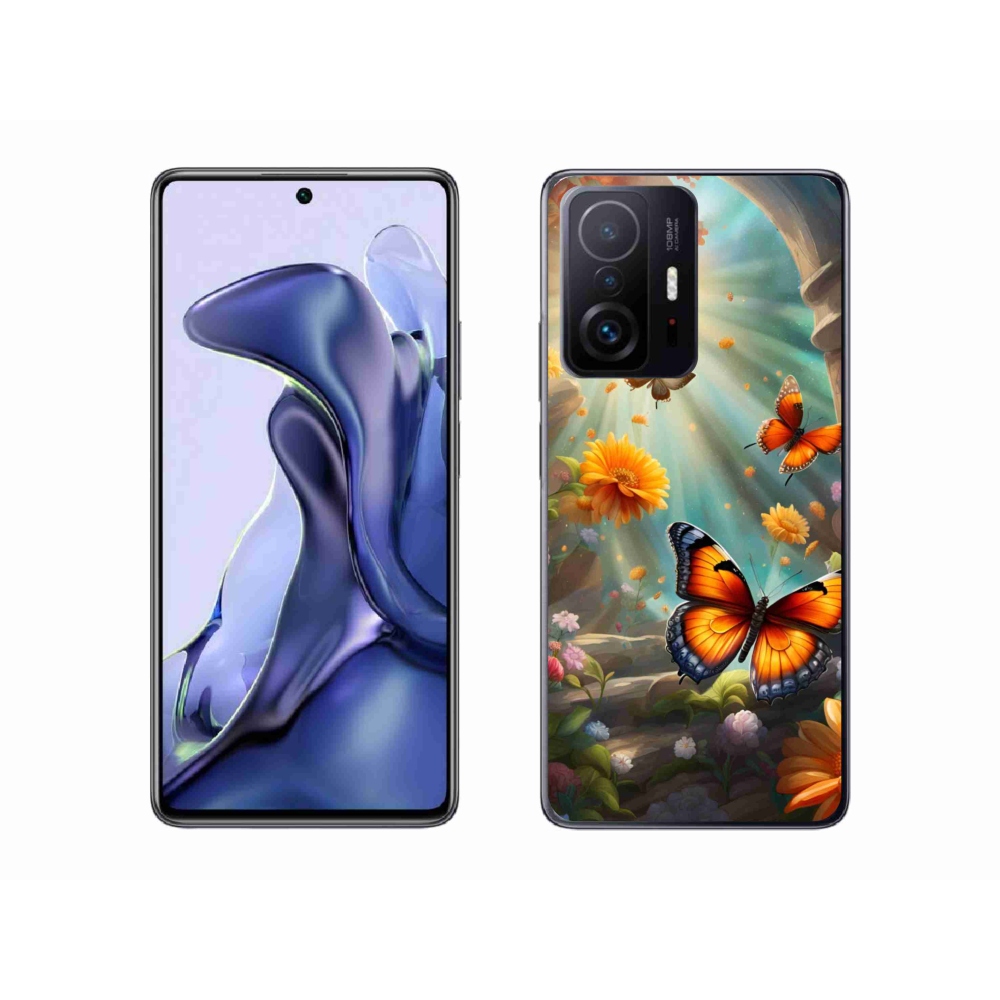 Gelový kryt mmCase na Xiaomi 11T Pro - motýlí zahrada 2