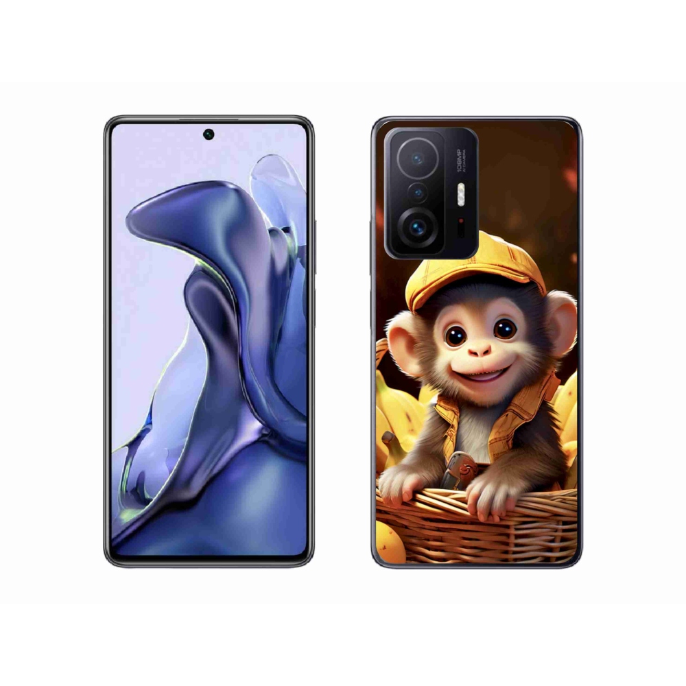 Gelový kryt mmCase na Xiaomi 11T Pro - opice v košíku