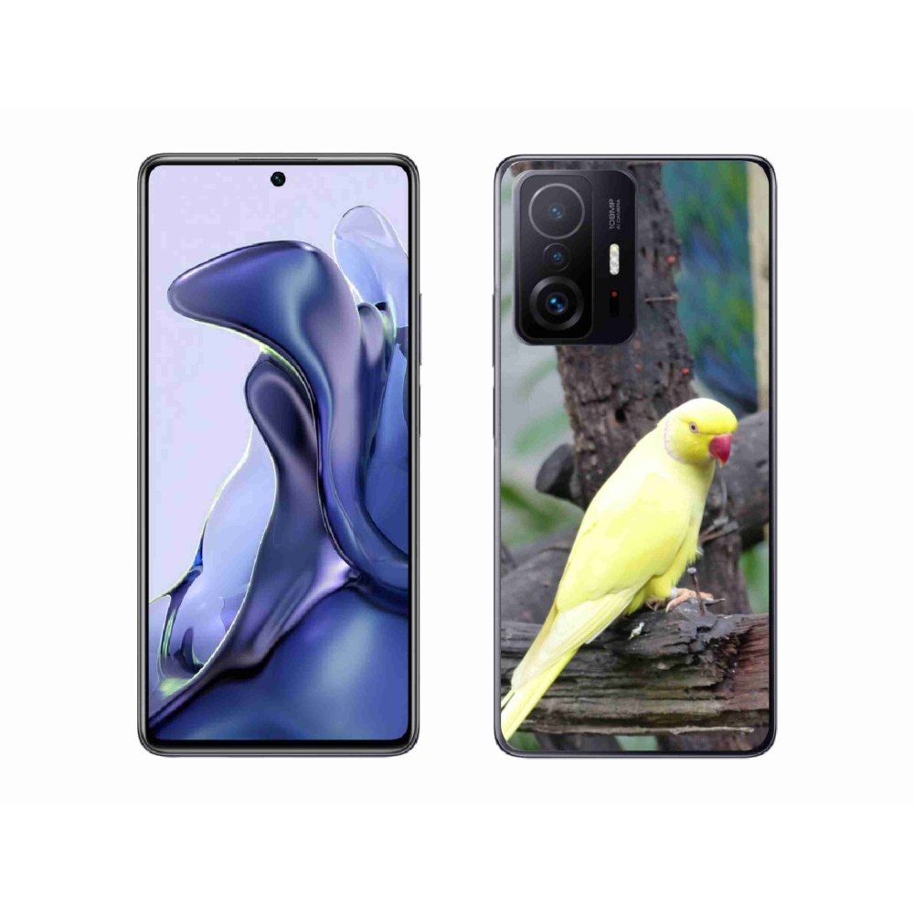 Gelový kryt mmCase na Xiaomi 11T Pro - papoušek alexandr žlutý