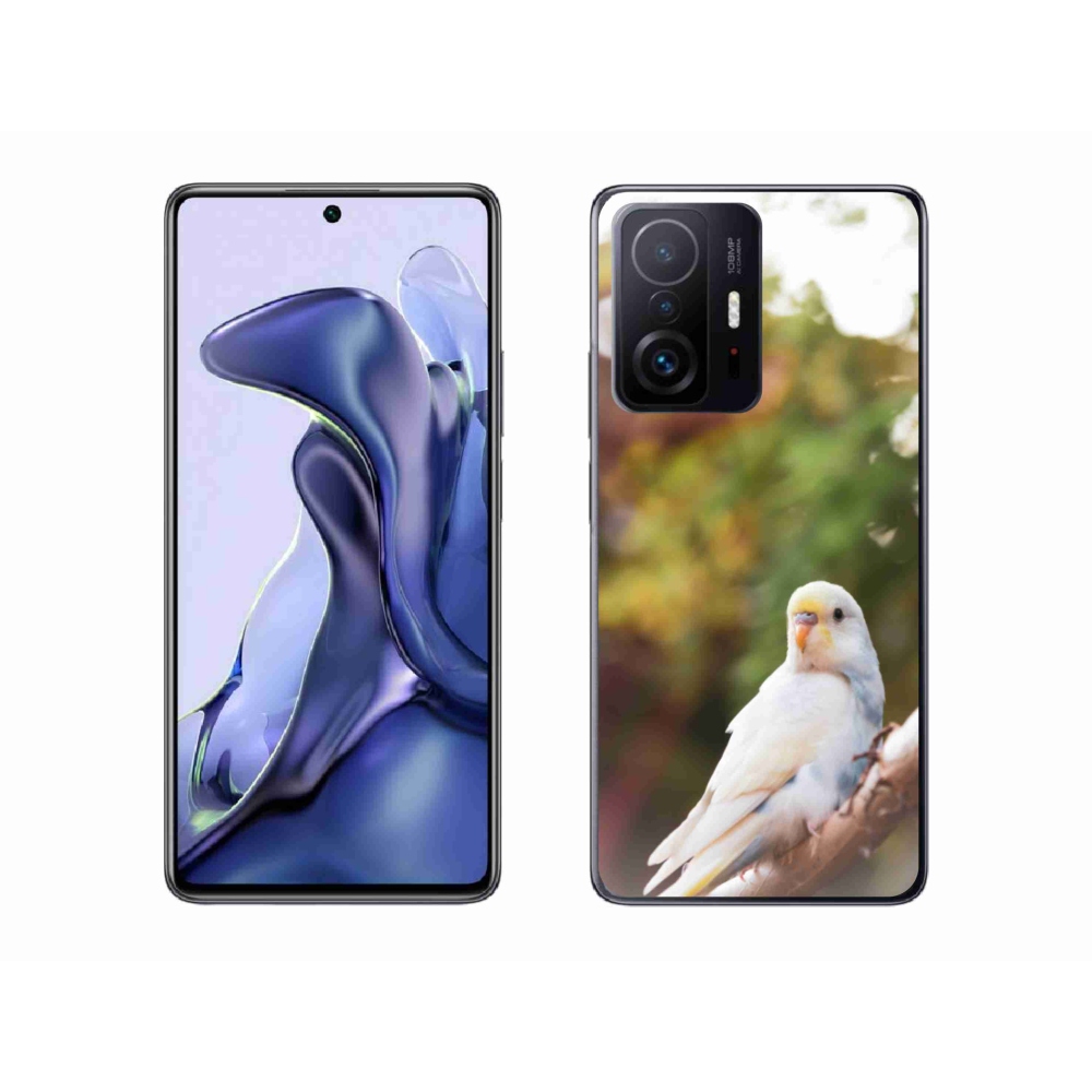 Gelový kryt mmCase na Xiaomi 11T Pro - papoušek andulka bílá