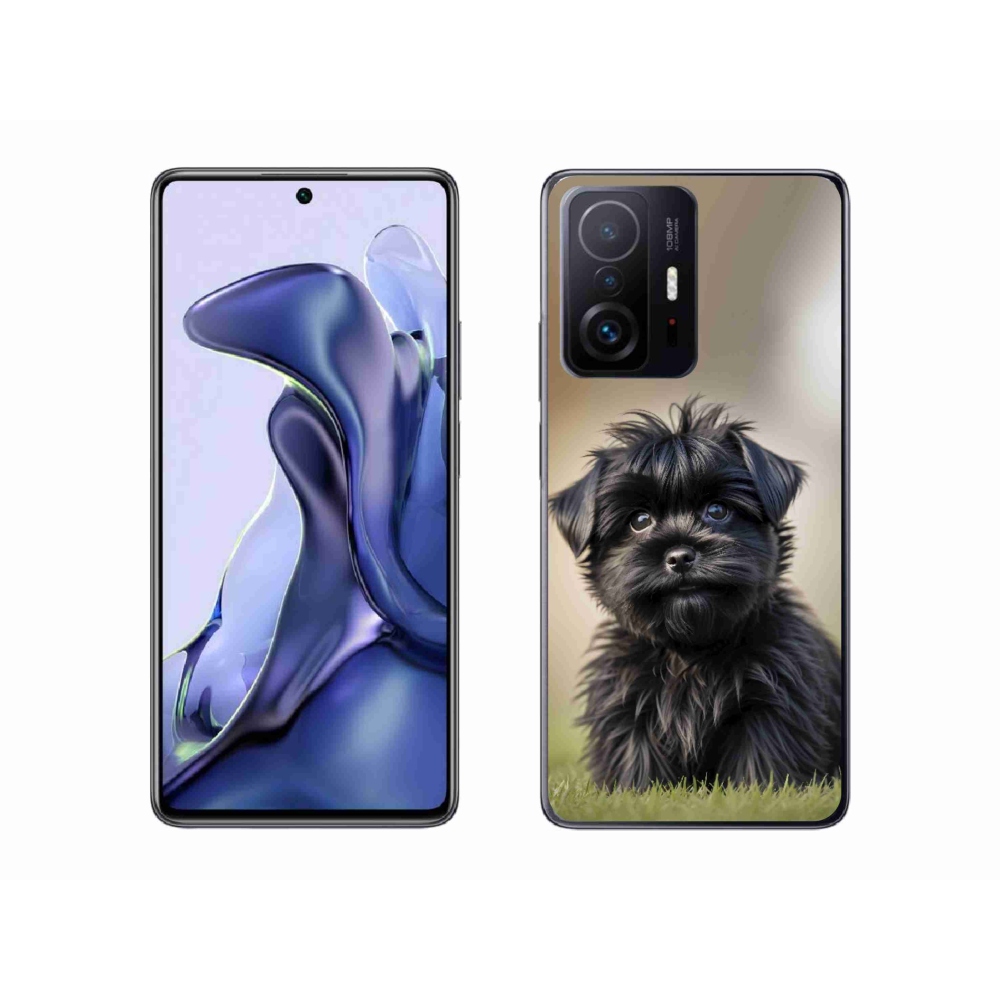 Gelový kryt mmCase na Xiaomi 11T Pro - roztomilý černý pejsek