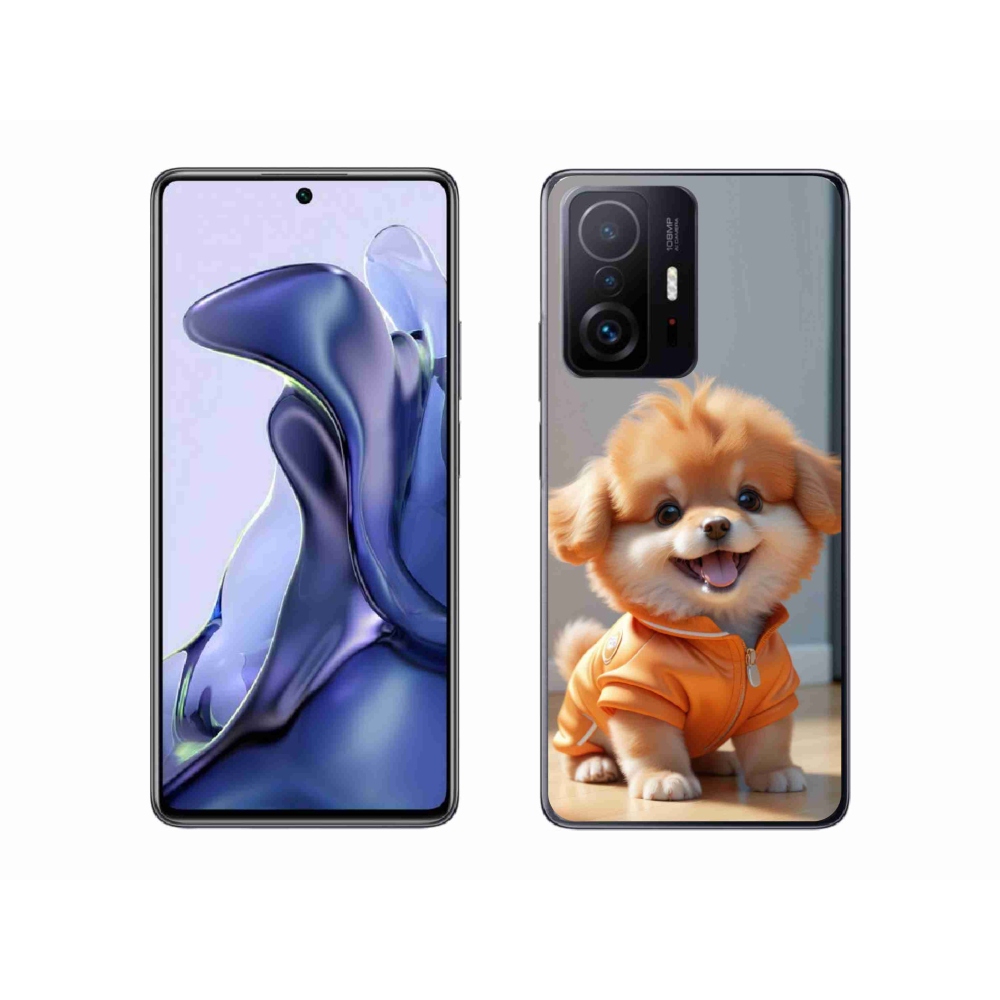 Gelový kryt mmCase na Xiaomi 11T Pro - roztomilý pomeranian v mikině