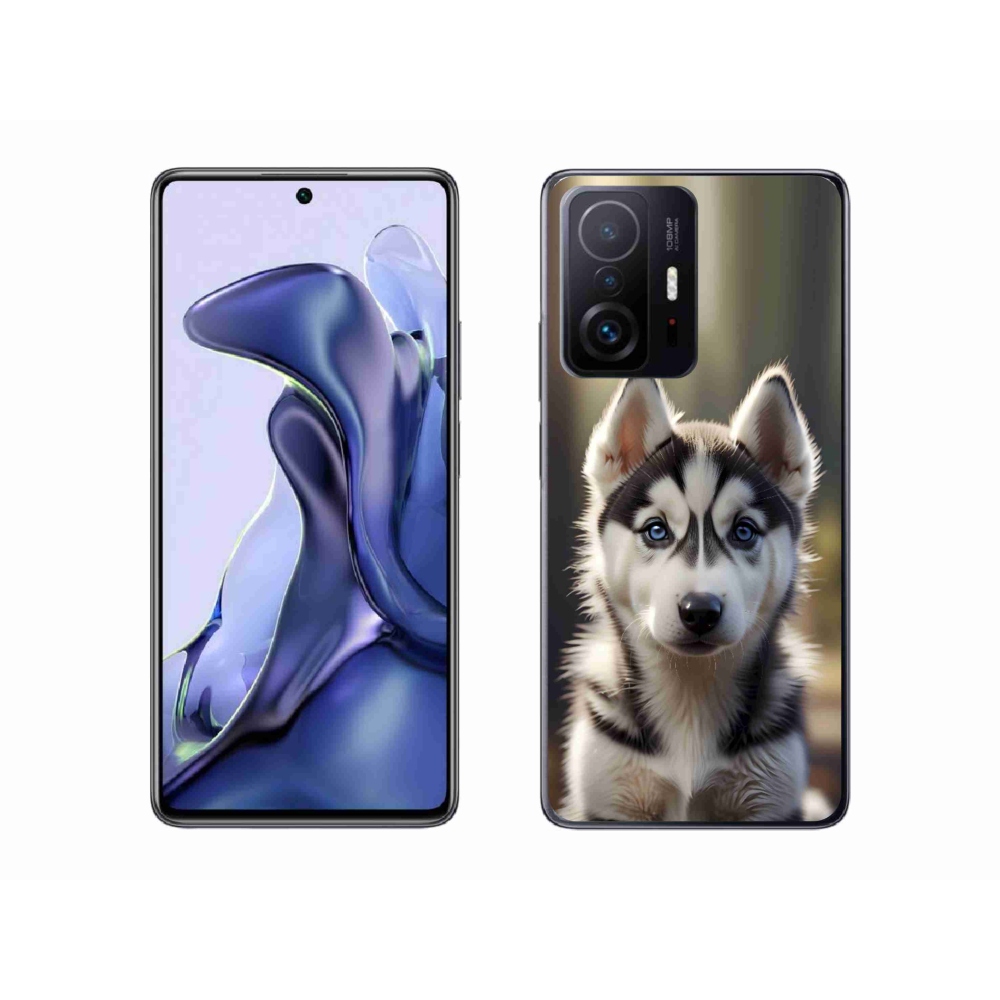 Gelový kryt mmCase na Xiaomi 11T Pro - roztomilý sibiřský husky
